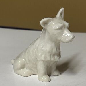BELLEEK Porcelain DOG Figurine Made in Ireland Terrier